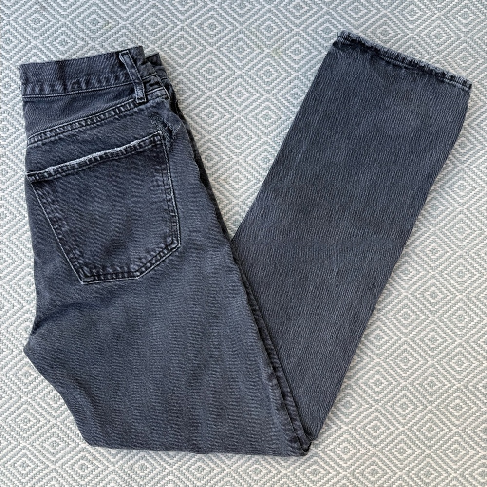 Agolde Women’s Dark Gray Straight Jeans
